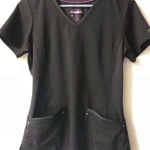 Purple Label Black Scrub Top